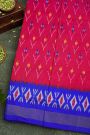 Ikat Silk Magenta Saree