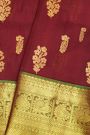 Venkatagiri Silk Maroon Saree