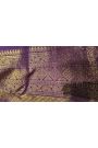 Kancheepuram Pure Silk Purple Saree With Florals And Birds Border