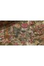 Fusion Kancheepuram Tissue Peach Saree With Florals And Animals In Thread Work