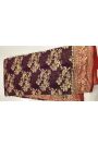 Kaddi Georgette Wine Saree