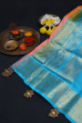 Venkatagiri Silk Light Peach Saree