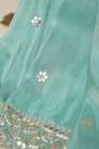 Designer Crepe Sea Green Saree