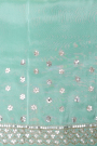 Designer Crepe Sea Green Saree