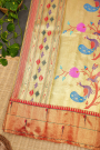 Paithani Weaving Silk Bottle Green Saree