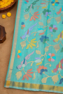 Khaadi Cotton Sky Blue Saree