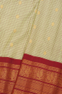 Gadwal Silk Cream Saree