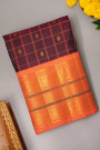 Gadwal Silk Wine Saree
