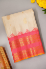 Gadwal Silk Cream Saree