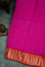 Bandhani Silk Pink Saree