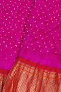 Bandhani Silk Pink Saree