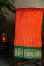 Bandhani Silk Orange Saree