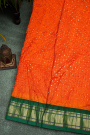 Bandhani Silk Orange Saree