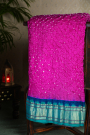 Bandhani Silk Pink Saree