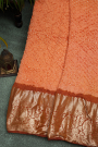 Bandhani Silk Light Orange Saree