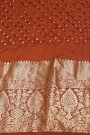 Bandhani Silk Light Orange Saree