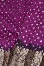 Bandhani Silk Purple Saree