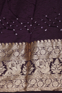 Bandhani Silk Purple Saree
