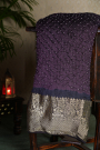 Bandhani Silk Wine Saree