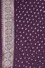 Bandhani Silk Purple Saree