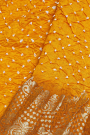 Bandhani Silk Mustard Saree