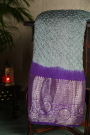 Bandhani Silk Grey Saree