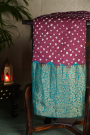 Bandhani Silk Purple Saree