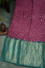 Bandhani Silk Purple Saree