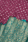 Bandhani Silk Purple Saree