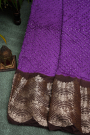 Bandhani Silk Purple Saree