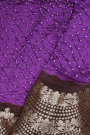 Bandhani Silk Purple Saree