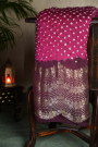 Bandhani Silk Rani Pink Saree