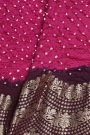 Bandhani Silk Rani Pink Saree