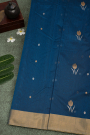Chanderi Silk Peacock Blue Saree