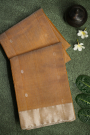 Chanderi Sico Brown Saree