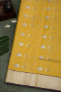 Chanderi Sico Yellow Saree