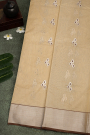 Chanderi Sico Cream Saree