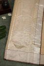 Chanderi Sico Cream Saree