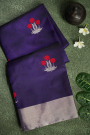 Chanderi Silk Navy Blue Saree
