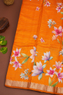 Matka Silk Orange Saree
