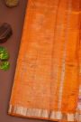 Matka Silk Orange Saree