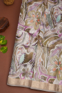 Matka Silk Off White Saree