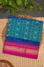 Narayanpet Silk Peacock Blue Saree