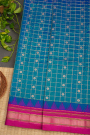 Narayanpet Silk Peacock Blue Saree