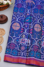 Patola Weaving Silk Navy Blue Saree