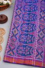 Patola Weaving Silk Navy Blue Saree