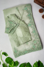 Designer Organza Pista Green Saree