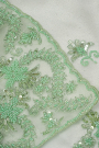 Designer Organza Pista Green Saree