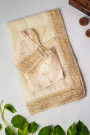 Designer Organza Cream Saree
