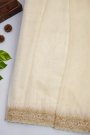 Designer Organza Cream Saree